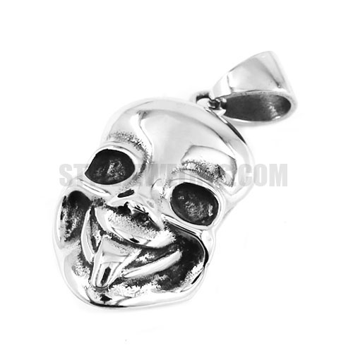 Stainless Steel Clown Skull Pendant SWP0384 - Click Image to Close